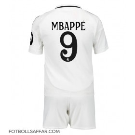 Real Madrid Kylian Mbappe #9 Hemmadräkt Barn 2024-25 Kortärmad (+ Korta byxor)